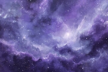 Wall Mural - ethereal purple nebula bursting with stars in the deep cosmos abstract space art background