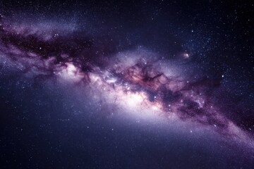 Wall Mural - stunning milky way galaxy view from earth night sky celestial panorama deep space exploration astrop
