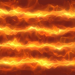 Wall Mural - abstract orange and yellow energy waves flowing horizontally digital art background graphic design e