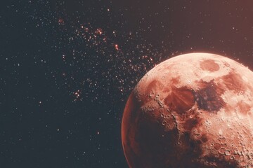 Wall Mural - rusty moon in cosmos