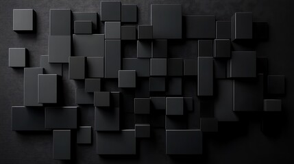 Wall Mural - vibrant abstract 3d geometric cubes enhanced with dramatic shadows picture
