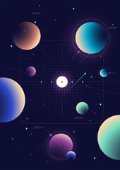 Wall Mural - stylish cosmic theme for professional layouts. a refined color scheme enhances the exploration conce
