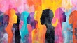 © Smaev - Conceptual illustration of vibrant abstract art promotes unity and harmony, celebrating the diversity of cultures and identities