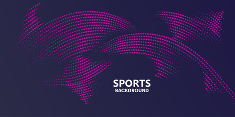 Abstract colored background with futuristic purple wave dots. modern Vector background with dynamic waves. sports poster vector background template. Eps 10