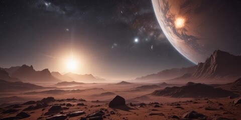 Wall Mural - vast, star-studded expanse, celestial brilliance, purple, awe, night sky
