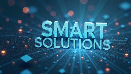 Wall Mural - Smart Solutions Technology Background- Digital Concept