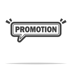 Wall Mural - promotion speech bubble sign outline icon transparent vector isolated