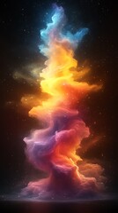 Wall Mural - Colorful swirling nebula in space.