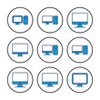 © AAVAA - Computer icon vector. computer monitor icon vector.