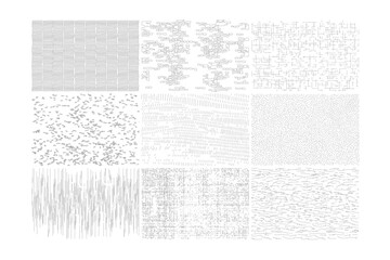 Ground and wall vector pattern. texture interior background line art. set of graphics elements drawing for architecture and landscape design. cad pattern