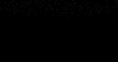 Wall Mural - Falling particles. Abstract snow. Black background.