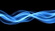 © DriftPixels - Abstract blue wave flowing on black background studio shot graphic design element digital art