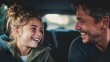 © Adel - Father and daughter car ride smiling happy family travel together road trip cheerful bonding moment travel time