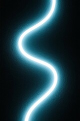 Wall Mural - a close up of a neon light on a black surface
