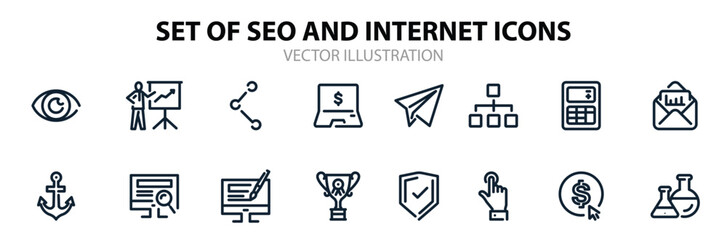 SEO and Internet icons with White Background