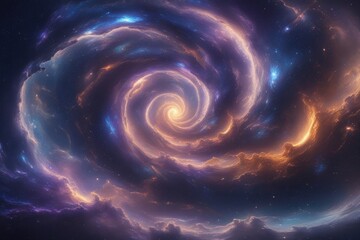 Wall Mural - spiral galaxy stunning space art nebula wallpaper