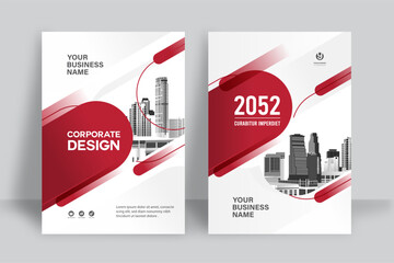 Wall Mural - City Background Business Book Cover Design Template