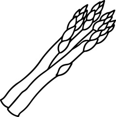 asparagus outline vector illustration coloring book page line art 