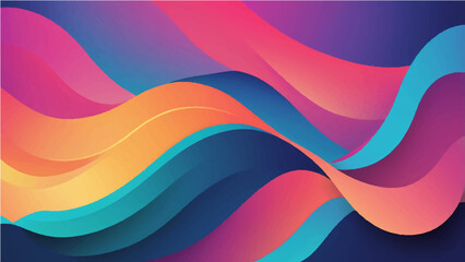 Wall Mural - Abstract colorful wave background with flowing lines and vibrant design elements