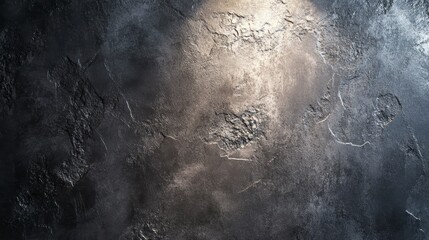 Poster - Dark gray textured wall with a spotlight highlighting a section.