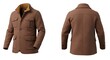 © Adeeva - Brown collared jacket front and back