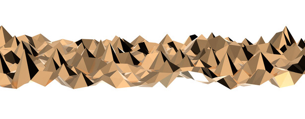 Fototapete - Gold polygon background 3d rendering, 3d illustration. Abstract triangle background. Gold background. Abstract Gold polygon wallpaper