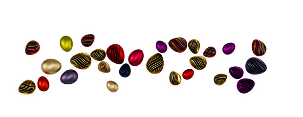 Aufkleber - Vintage colorful easter eggs