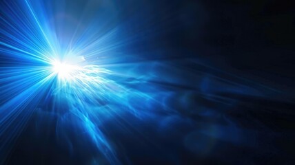 Abstract picture of blue light particle with digital technology style design connecting become dynamic of electric wave movement represent about flowing of data or structure of network system. AIG53.