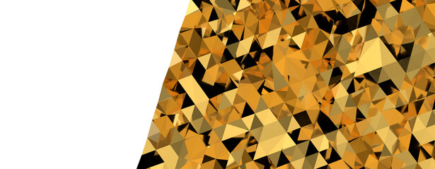Poster - Gold Polygon Background 3D Rendering