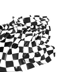 Aufkleber - The checkered flag waves in the wind signaling the end of a race