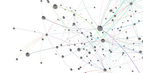 Aufkleber - Concept of AI technology, Motion of digital data flow.