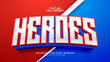 © DzakiraStudio - Editable superheroes 3d text effect, Independence Day of America text style effect