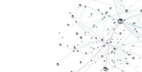 Poster - abstract futuristic network on background illustration