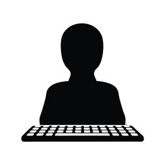 User icon symbol for business people on a white background, a web design concept vector illustration