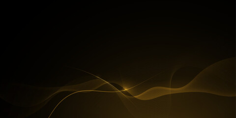Leinwandbilder - Vector abstract light gold effect, flow line, motion pattern and golden gradient color for luxury wallpaper, template banner, futuristic background. Illustration modern graphic design with space