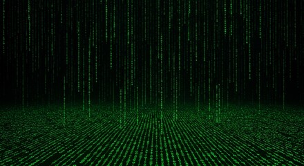 green matrix code background digital binary data stream cyber space technology wallpaper computer sc