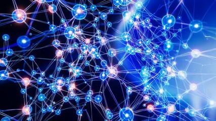Glowing abstract neural network visualizing interconnected neurons, synapses, and brain activity, representing medical research, AI, neuroscience, and futuristic technology concepts.