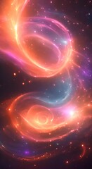 Wall Mural - captivating cosmic swirl with glowing particles and ethereal light in a deep space scene perfect for