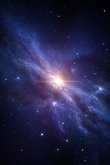 Wall Mural - stunning cosmic nebula shining brightly in deep space vertical view with countless stars and vibrant