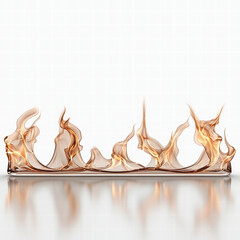 Poster - Flames on white background, showcasing dynamic movement and vibrant colors. flames appear fluid and captivating, evoking sense of warmth and energy