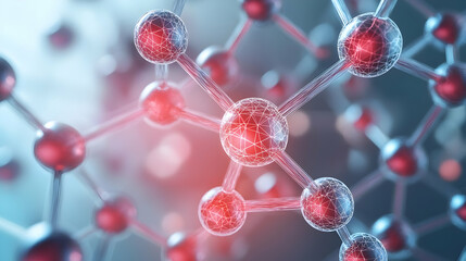 Wall Mural - Abstract Molecular Structure Illustration