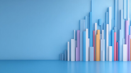 Creative blue hi-tech wallpaper. Landing page concept. 3D Rendering. 87829109 1