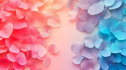Poster - abstract background with bokeh lights with colorful petals