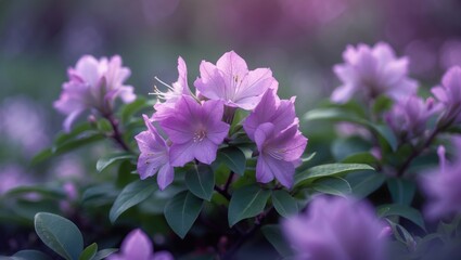 Wall Mural - a lovely spring flower with shades of purple