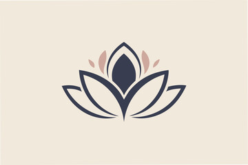 Poster - Elegant lotus flower vector illustration showcasing a harmonious blend of pink hues, perfect for wellness, meditation, and tranquility themes