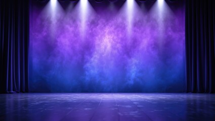 Wall Mural - Backdrop of purple and blue for a stage