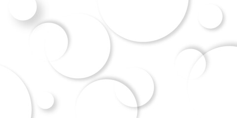 Aufkleber - Abstract background with circle white abstract geometric background with soft light white paper circles in design .Gray abstract. Modern design background for report and project presentation template.