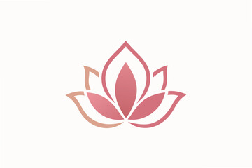 Poster - Elegant lotus flower vector illustration showcasing a harmonious blend of pink hues, perfect for wellness, meditation, and tranquility themes