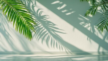 Wall Mural - background of tropical leaves reflecting sunlight