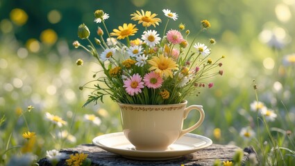 Wall Mural - lovely bunch of wild blooms.